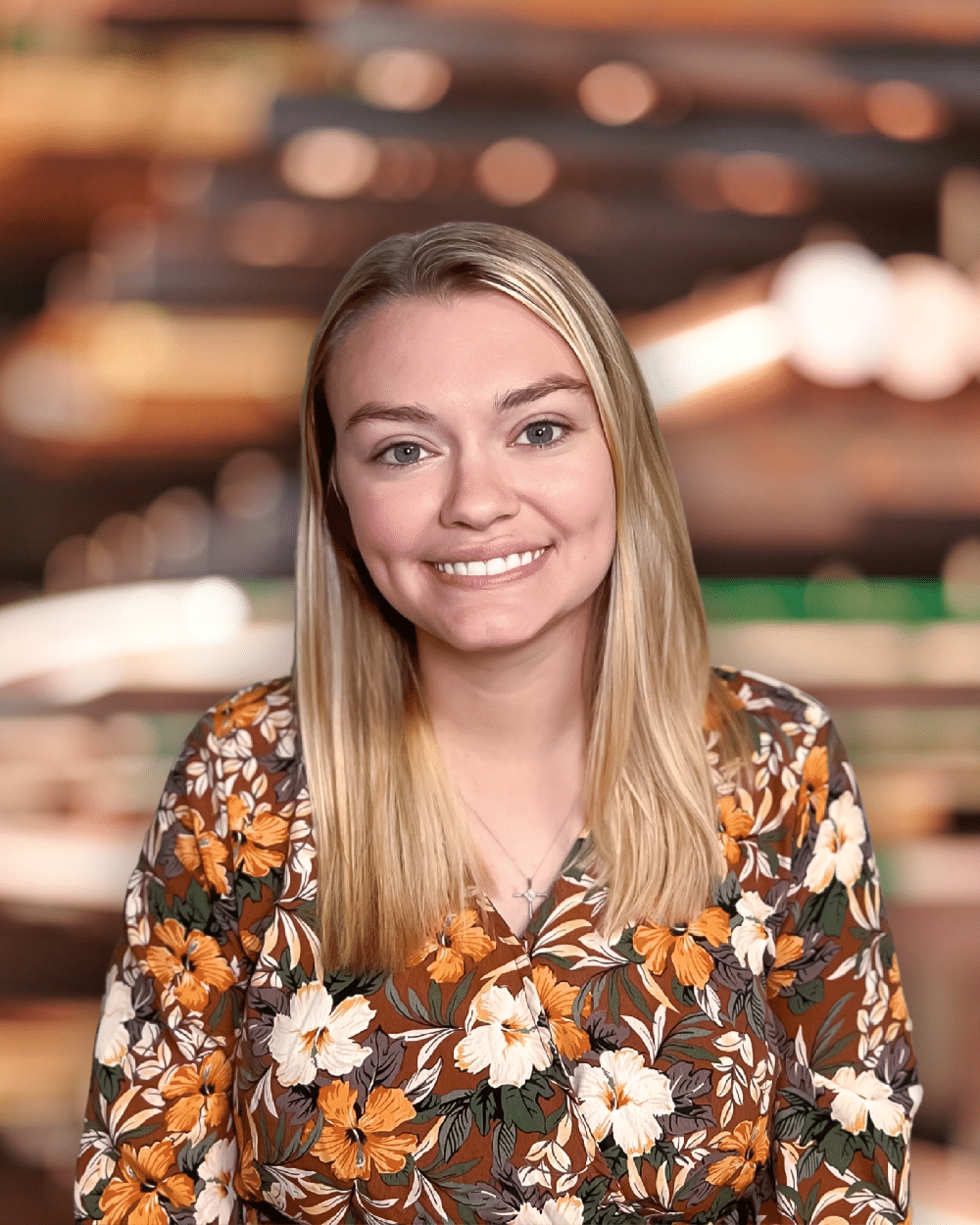 a woman smiling for the camera
