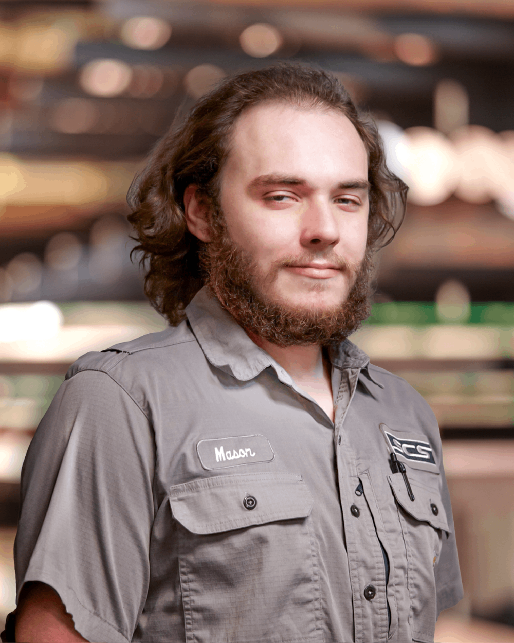 a man standing in front of a building