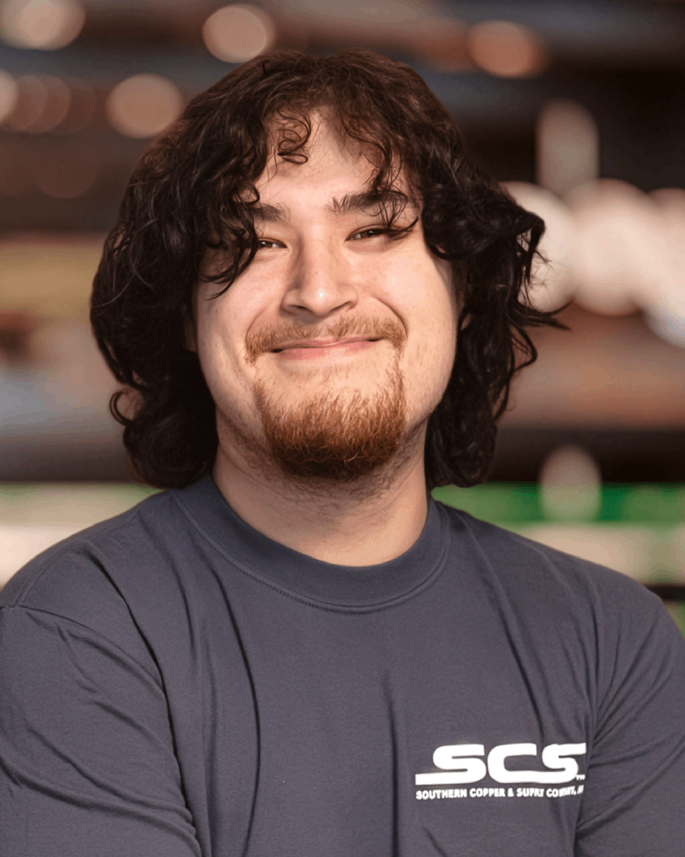 a man looking at the camera