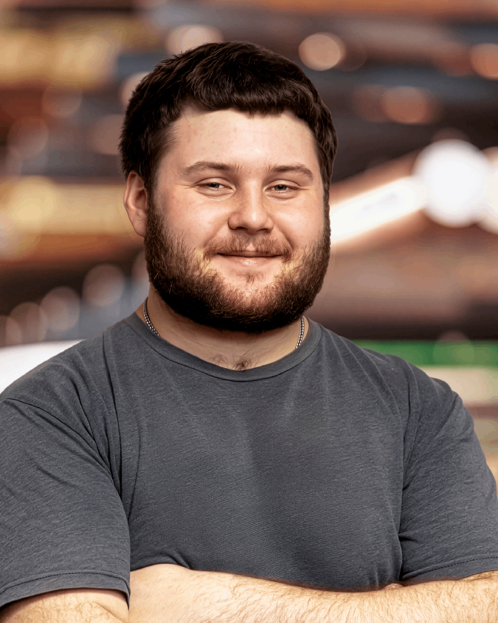 a man smiling for the camera