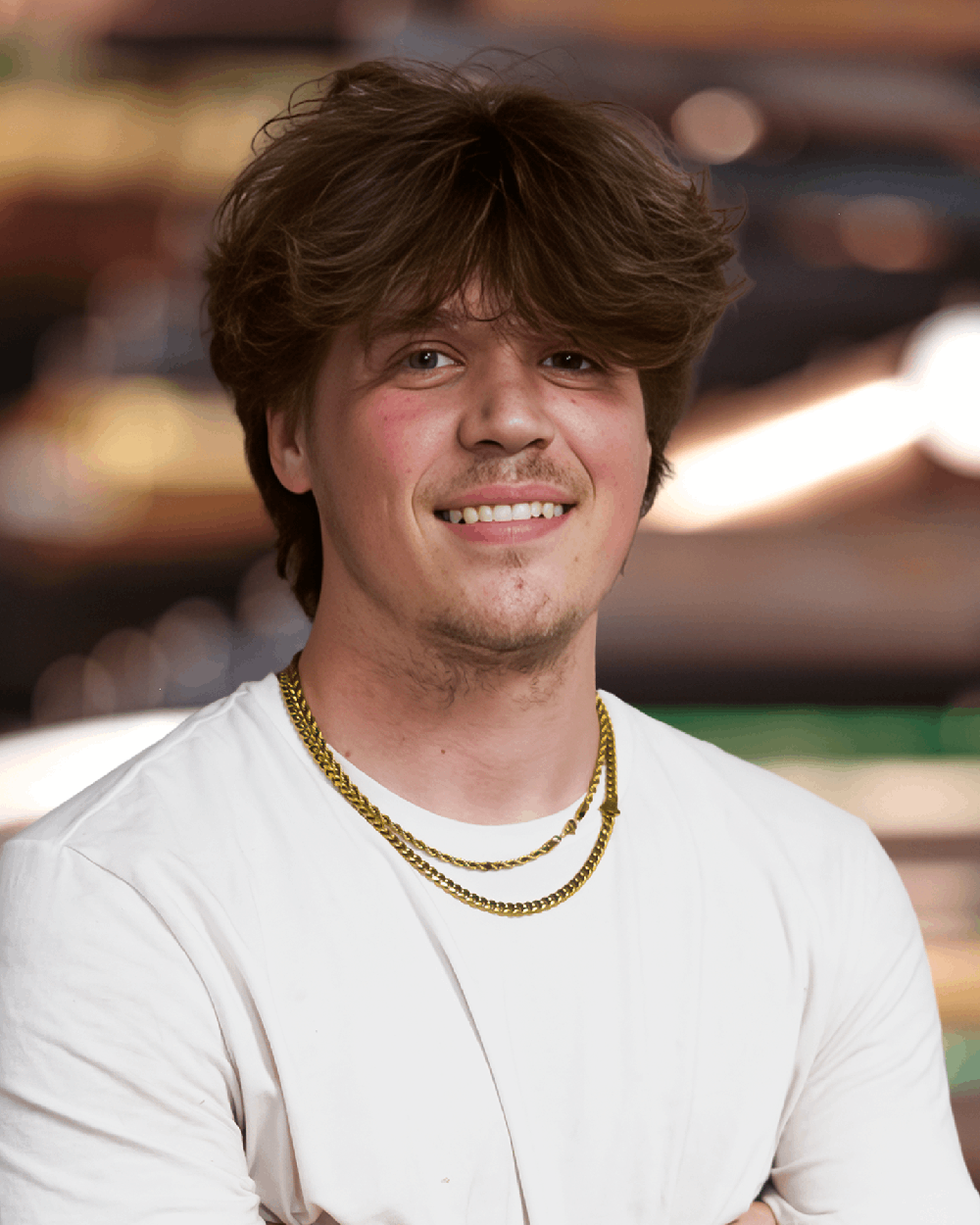 a person smiling for the camera